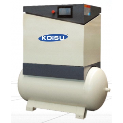 Máy nén khí trục vít 20Hp công suất 15kw, 3pha, tích hợp 300 lít XLAMT20A Koisu nhập khẩu