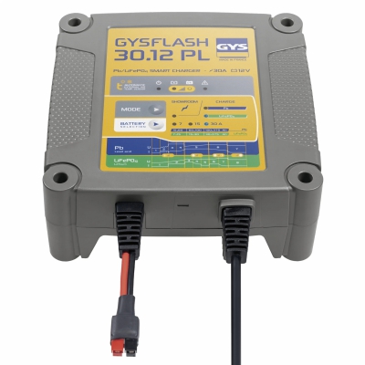 Thiết bị nạp ắc quy chì/ pin lithium 12V, dòng 30A, có chức năng nuôi ắc quy showroom hãng Gys GYSFLASH 30.12 PL