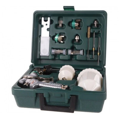 Bộ súng sơn 16 chi tiết (1 súng sơn 1.4mm), cốc trên, bao gồm cốc Thương hiệu: JONNESWAY Model: JA-HVLP-1080GK