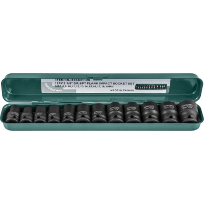 Bộ khẩu ngắn cho súng vặn ốc 3/8", 12 chi tiết (8-19 mm) Hãng Jonnesway Model-S03A3112S