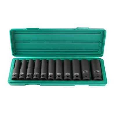 Bộ khẩu 11 chi tiết dùng cho súng vặn ốc 1/2", model: S03AD4111S hãng  JONNESWAY cao cấp
