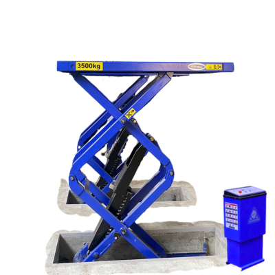 Cầu nâng cắt kéo nâng bụng 3.5 tấn, lắp chìm chuyên bảo dưỡng nhanh hãng Koisu Model: GC-3.5SB